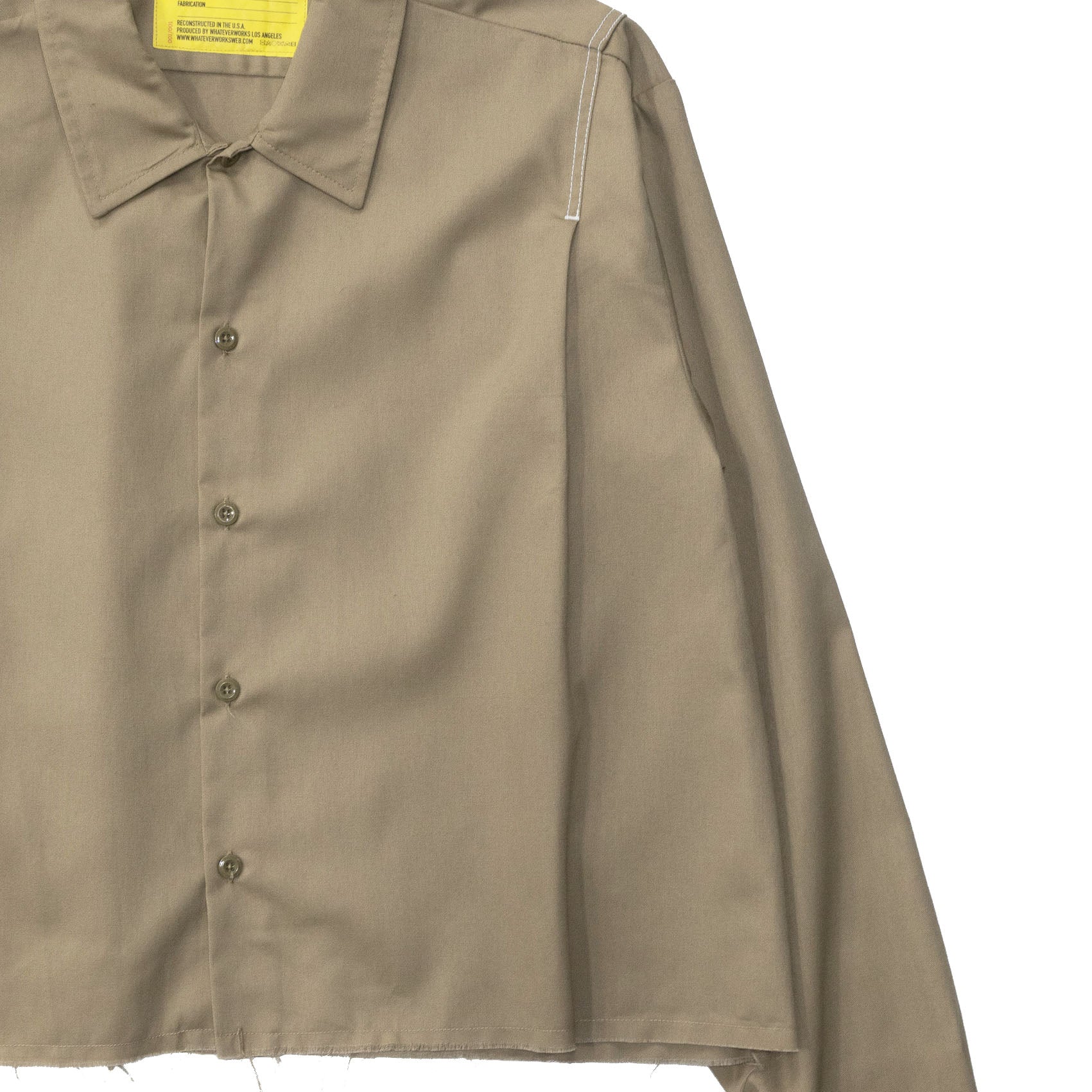 WHATEVERWORKS / PLEATED LS SHIRT KHAKI