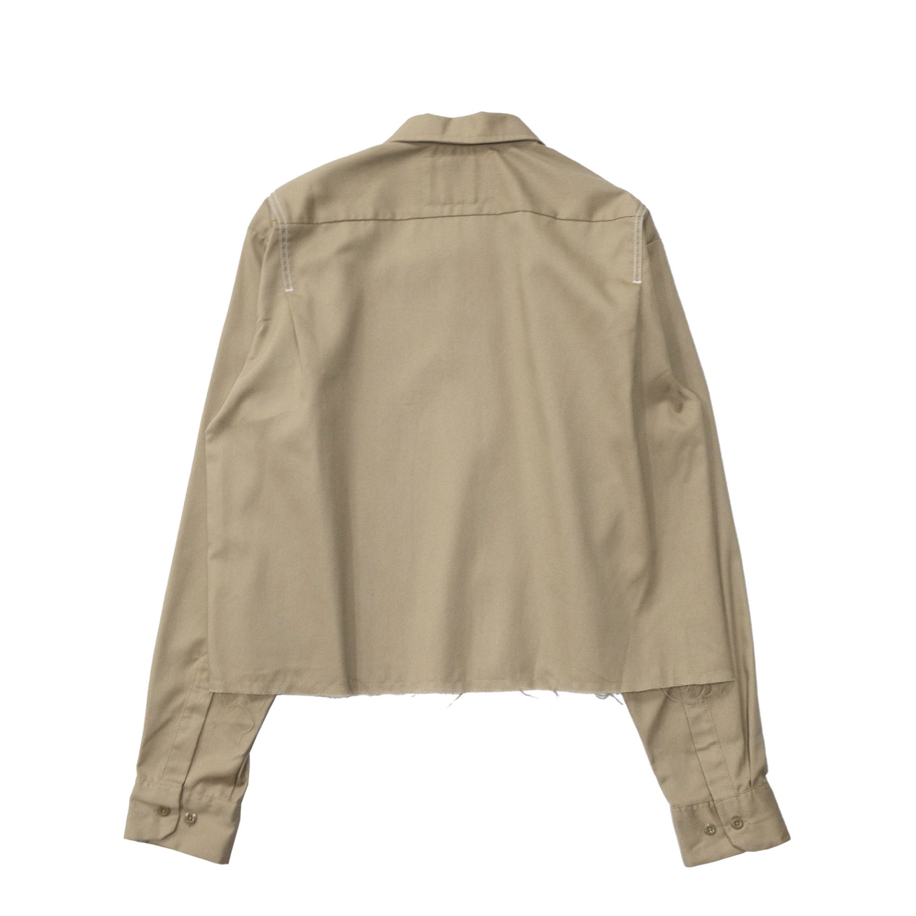 WHATEVERWORKS / PLEATED LS SHIRT KHAKI