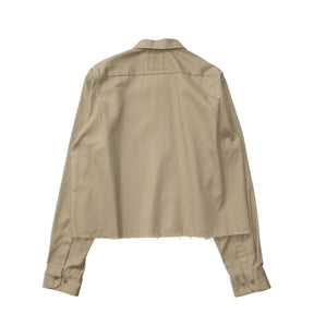 WHATEVERWORKS / PLEATED LS SHIRT KHAKI
