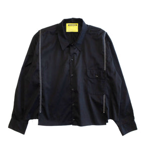 WHATEVERWORKS / SPLIT LS SHIRT BLACK