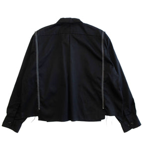 WHATEVERWORKS / SPLIT LS SHIRT BLACK