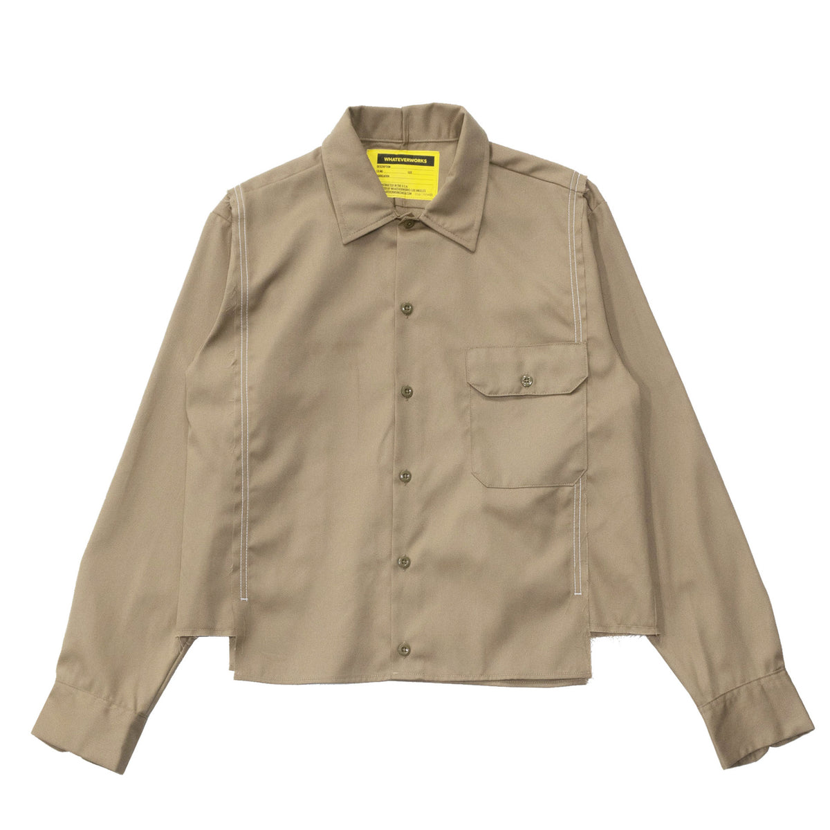WHATEVERWORKS / SPLIT LS SHIRT KHAKI