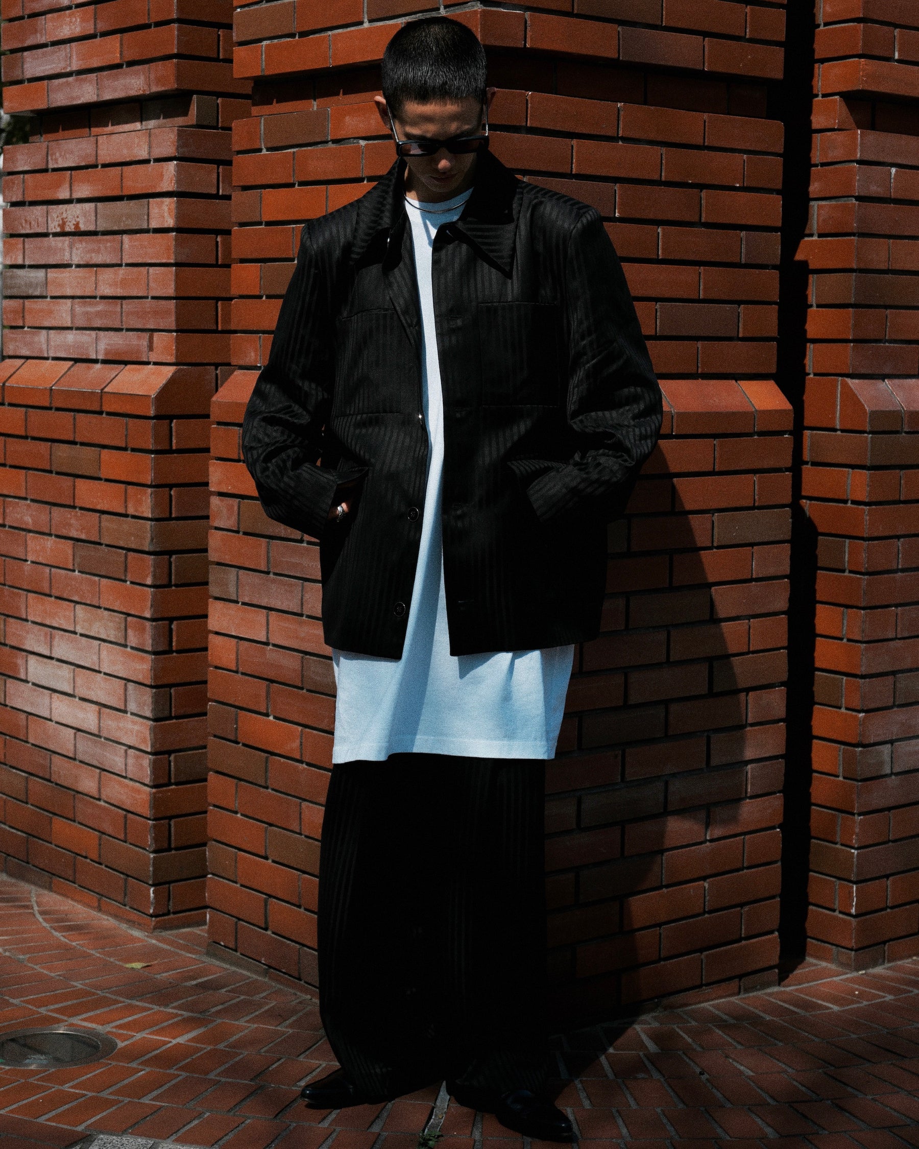 1313 SELAH / DERI TAILORED JACKET BLACK “TONAL PINSTRIPE”