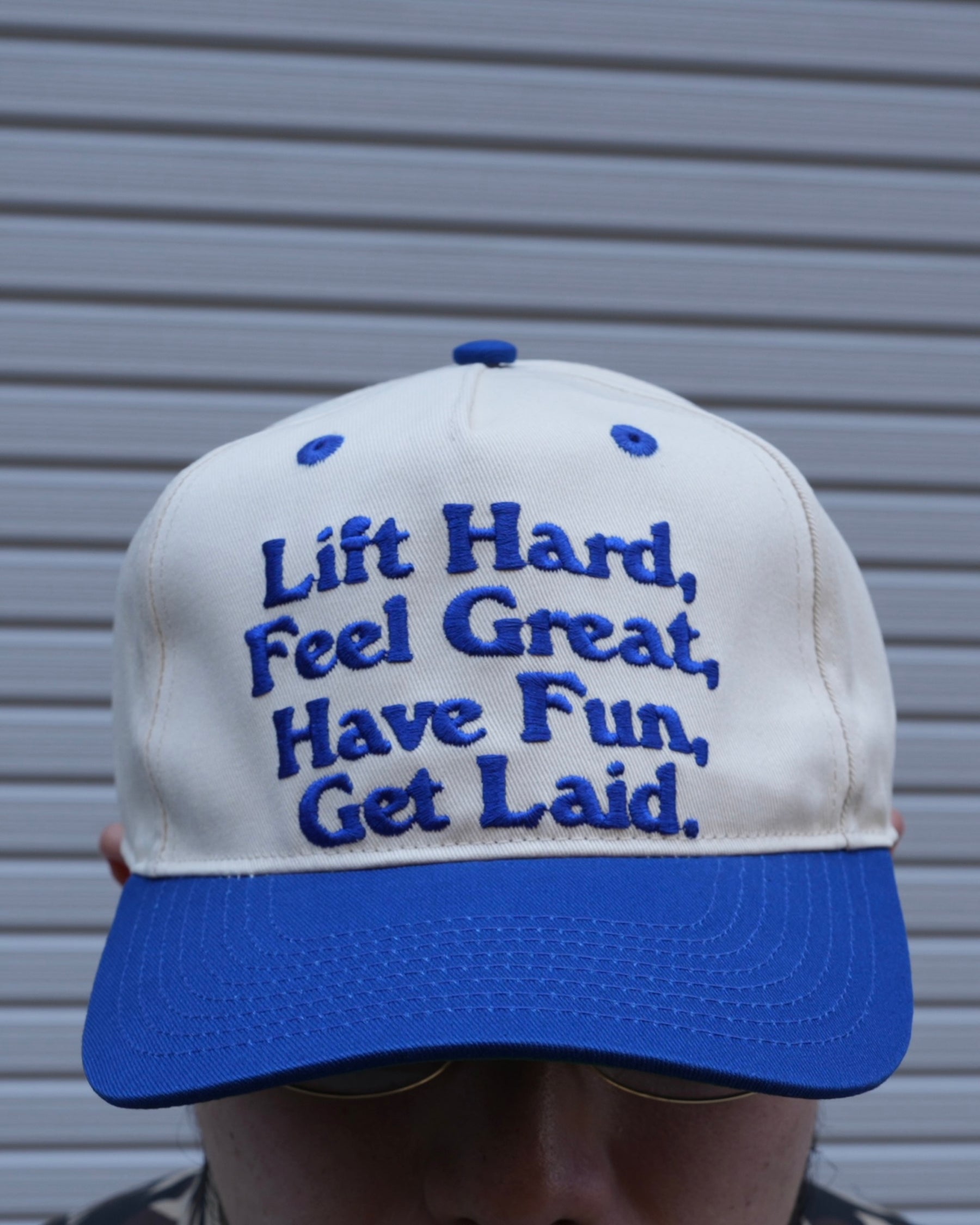 Y,IWO / Hardwear “Lift Hard” 5-Panel Hat BLUE