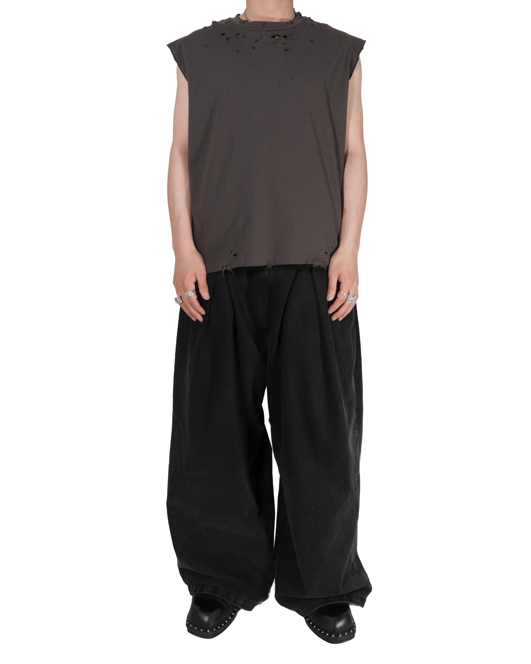 【EXCLUSIVE】TEPPEI FURUYAMA / NO SLEEVE T-SHIRT GRAY