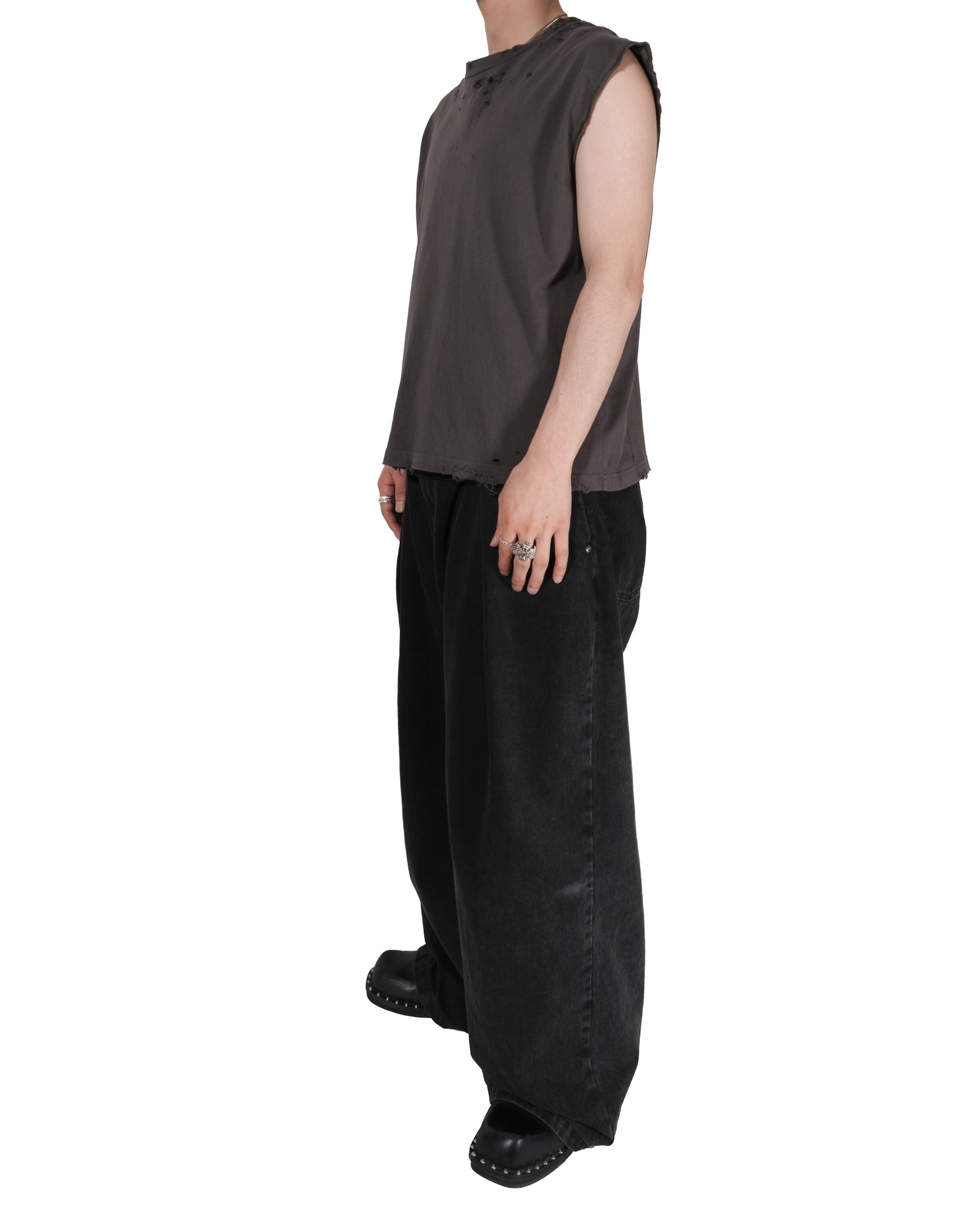 【EXCLUSIVE】TEPPEI FURUYAMA / NO SLEEVE T-SHIRT GRAY