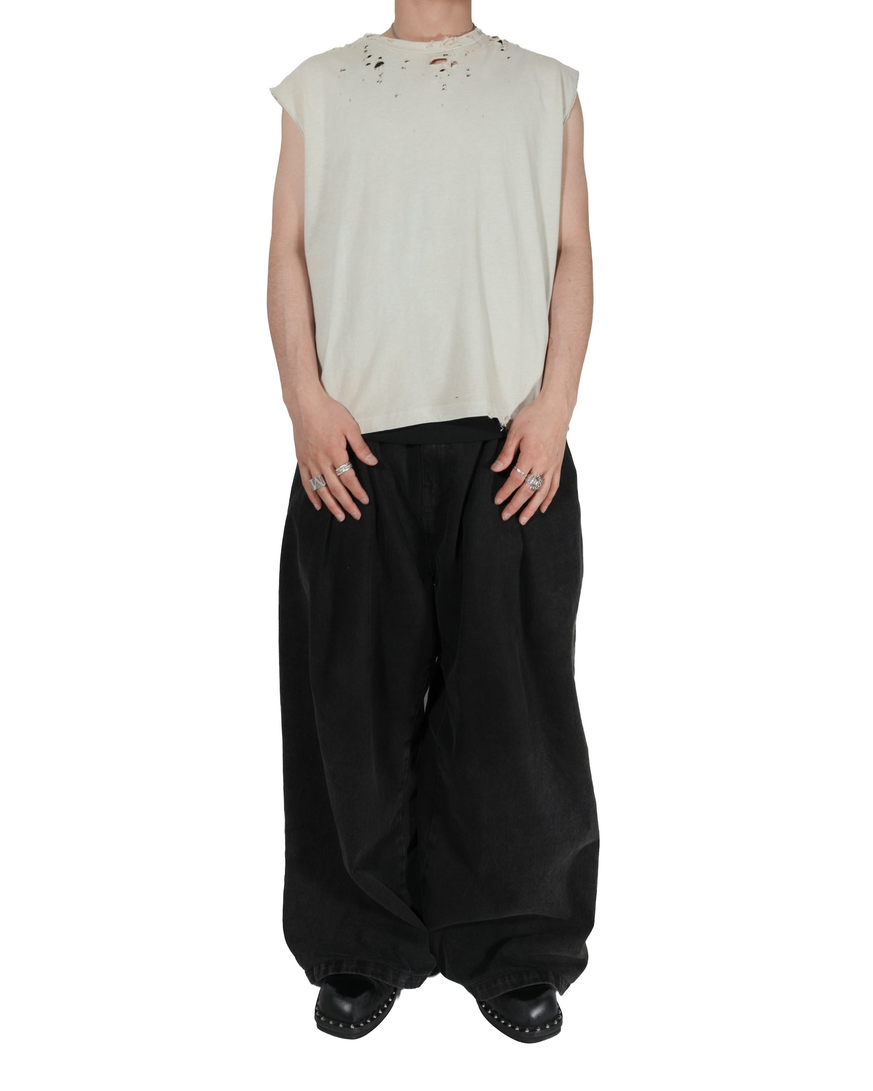 【EXCLUSIVE】TEPPEI FURUYAMA / NO SLEEVE T-SHIRT L.GREEN