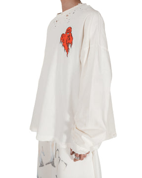 TEPPEI FURUYAMA / GHOST LS T SHIRT BEIGE