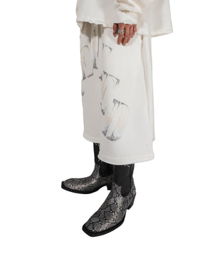 TEPPEI FURUYAMA / HANDPAINT LOOSE SHORTS WHITE