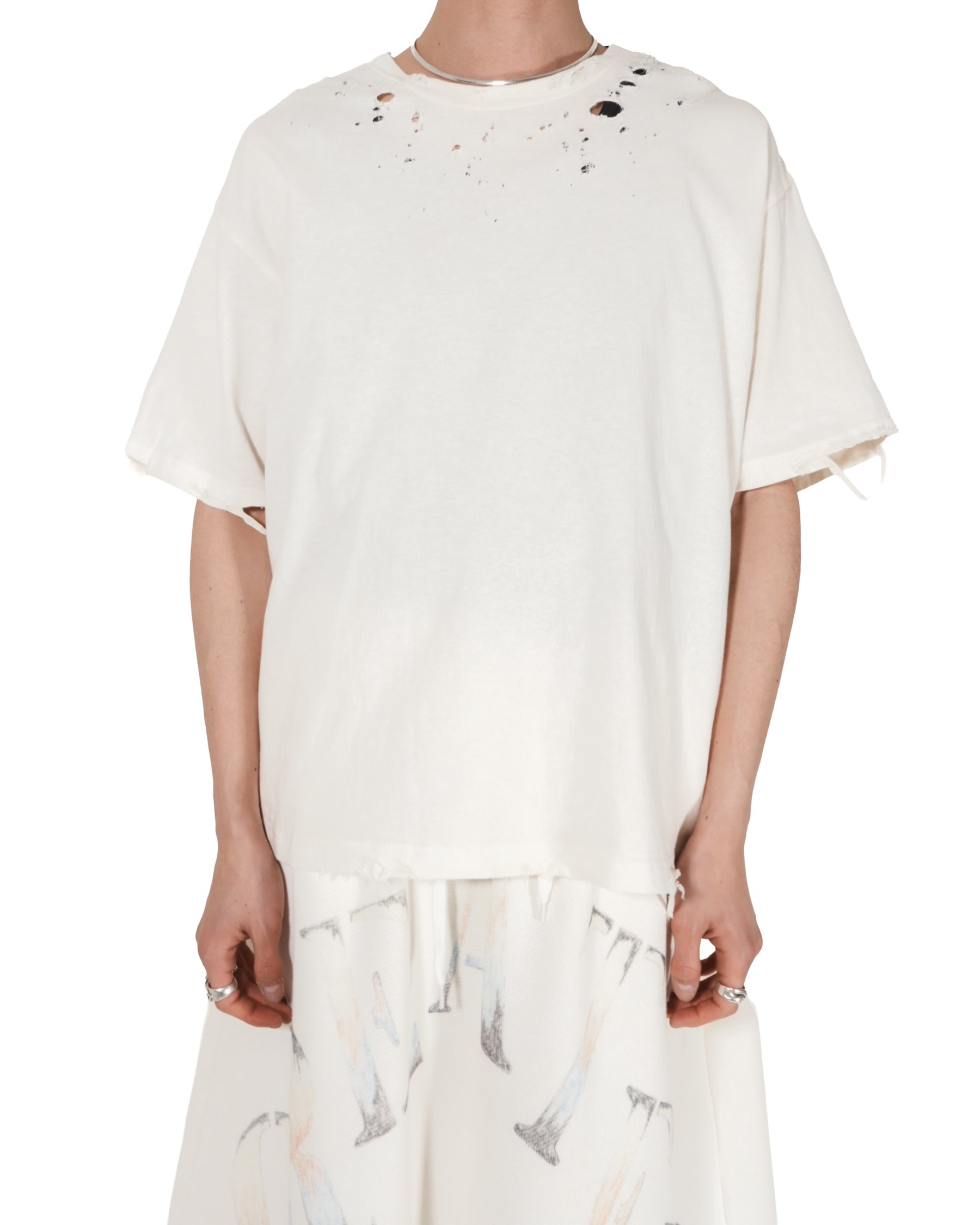 TEPPEI FURUYAMA / CRASH HALF SLEEVE T-SHIRT BEIGE