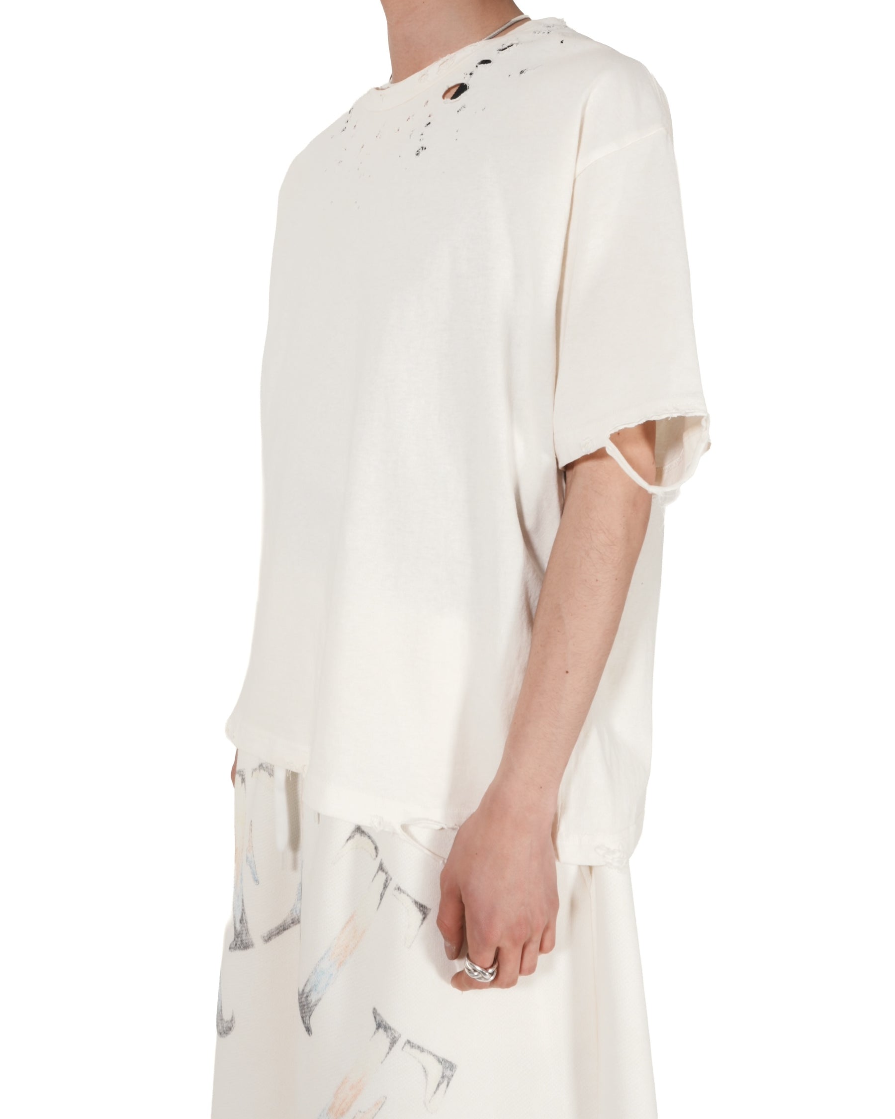 TEPPEI FURUYAMA / CRASH HALF SLEEVE T-SHIRT BEIGE