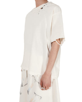 TEPPEI FURUYAMA / CRASH HALF SLEEVE T-SHIRT BEIGE