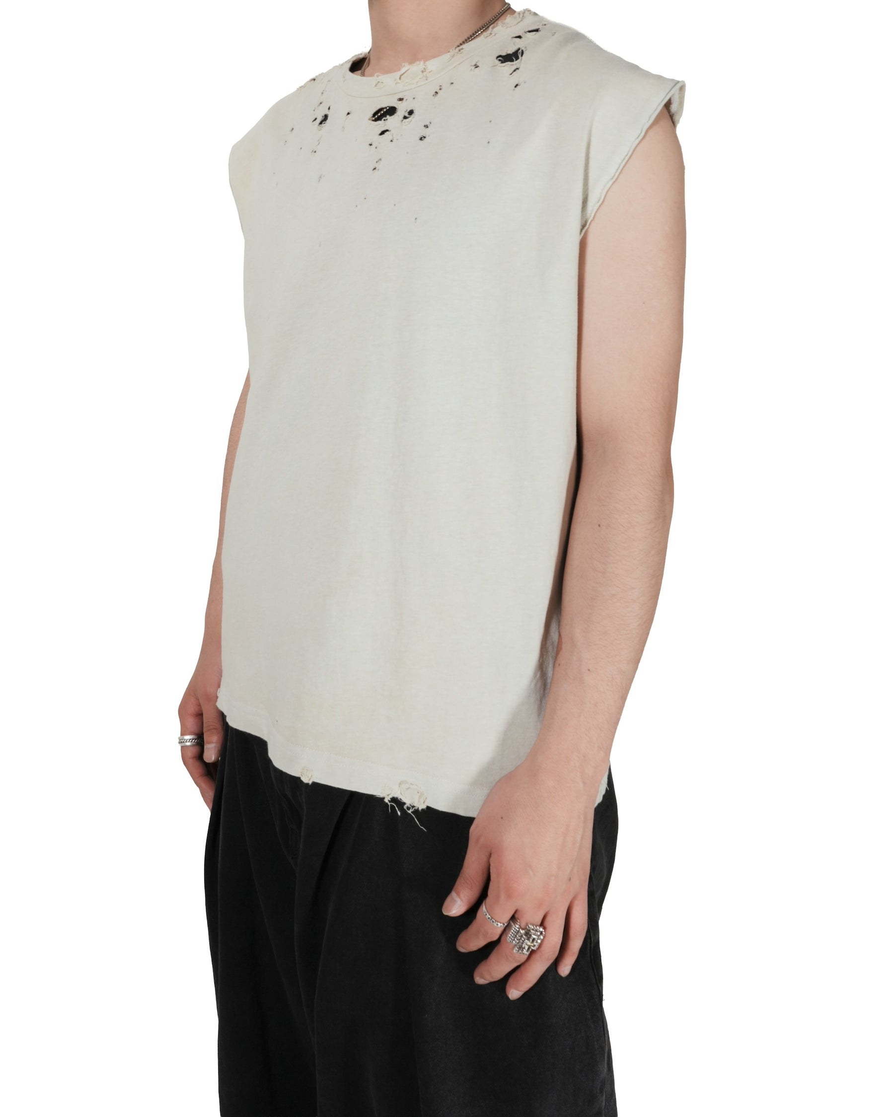 【EXCLUSIVE】TEPPEI FURUYAMA / NO SLEEVE T-SHIRT L.GREEN