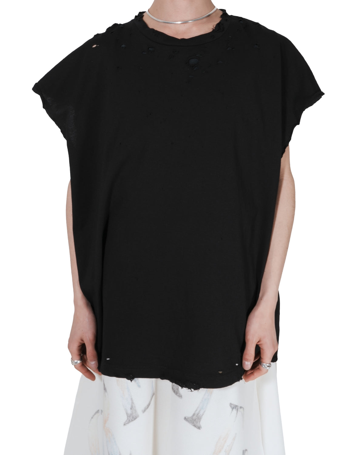 【EXCLUSIVE】TEPPEI FURUYAMA / NO SLEEVE T-SHIRT BLACK