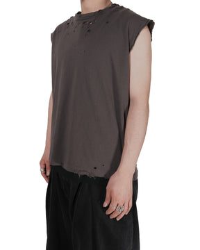 【EXCLUSIVE】TEPPEI FURUYAMA / NO SLEEVE T-SHIRT GRAY