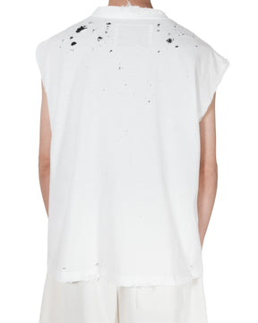 【EXCLUSIVE】TEPPEI FURUYAMA / NO SLEEVE T-SHIRT WHITE