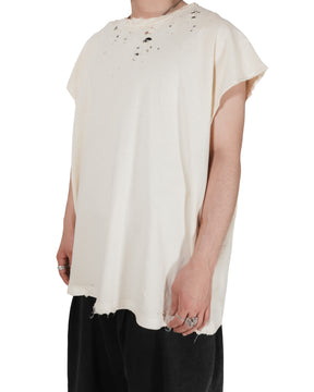 【EXCLUSIVE】TEPPEI FURUYAMA / NO SLEEVE T-SHIRT BEIGE