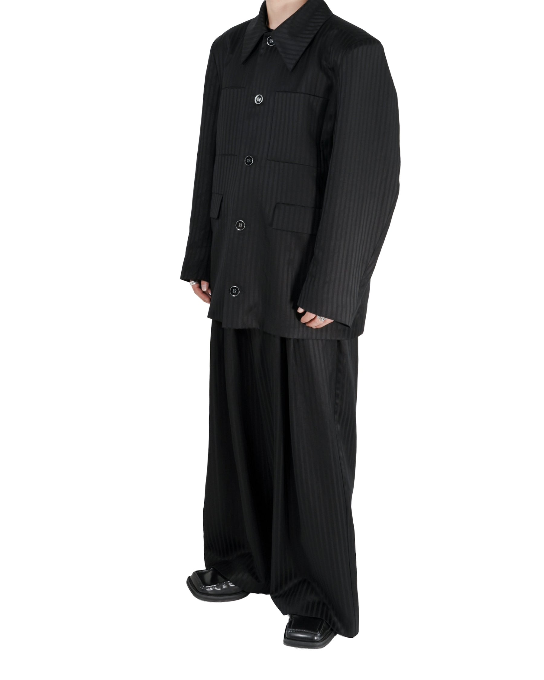 1313 SELAH / DERI TAILORED JACKET BLACK “TONAL PINSTRIPE”