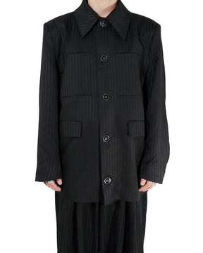 1313 SELAH / DERI TAILORED JACKET BLACK “TONAL PINSTRIPE”