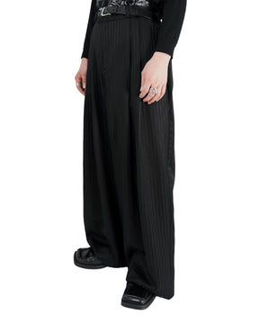 <span style="color: #f50b0b;">Last One</span> 1313 SELAH / MYKLO SUIT PANT BLACK “TONAL PINSTRIPE”