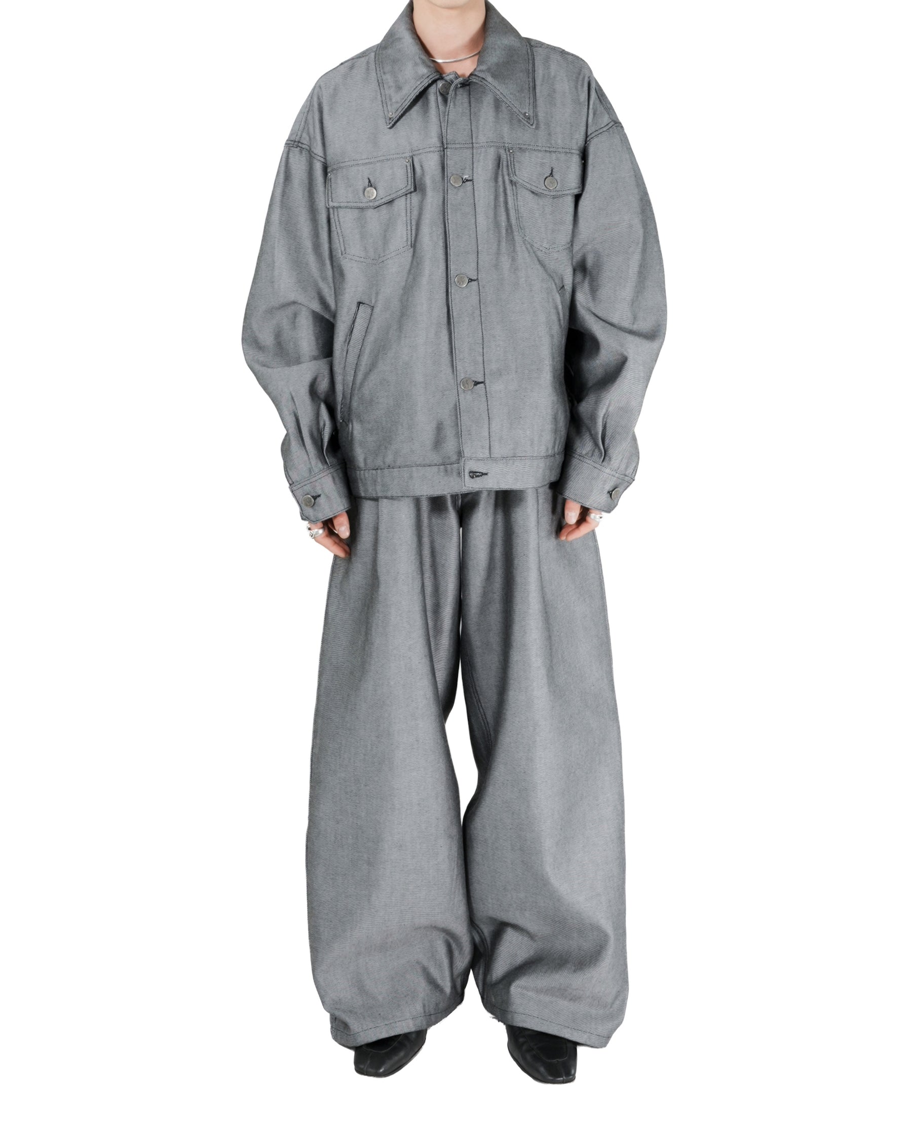 1313 SELAH / MAXIMO DENIM PANTS SILVER