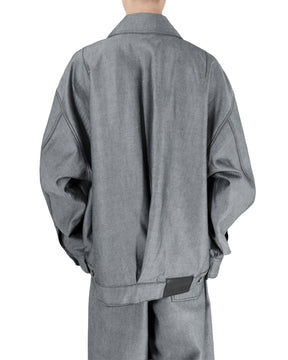 <span style="color: #f50b0b;">Last One</span> 1313 SELAH / SANTIAGO DENIM JACKET SILVER