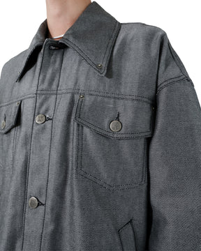 <span style="color: #f50b0b;">Last One</span> 1313 SELAH / SANTIAGO DENIM JACKET SILVER