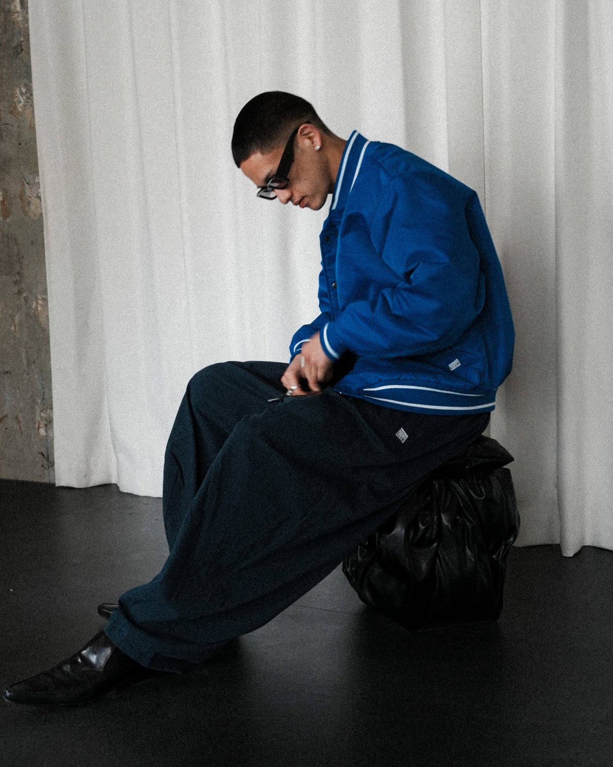 PRO CLUB / Heavywide Volume Jersey Pant NAVY