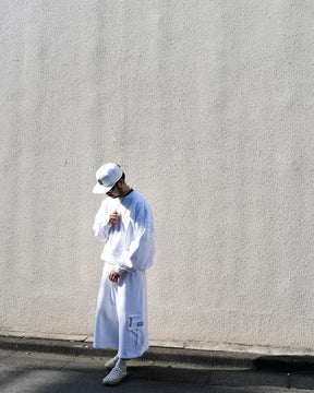 PRO CLUB / OVERSIZED FRENCH TERRY CARGO SHORT WHITE