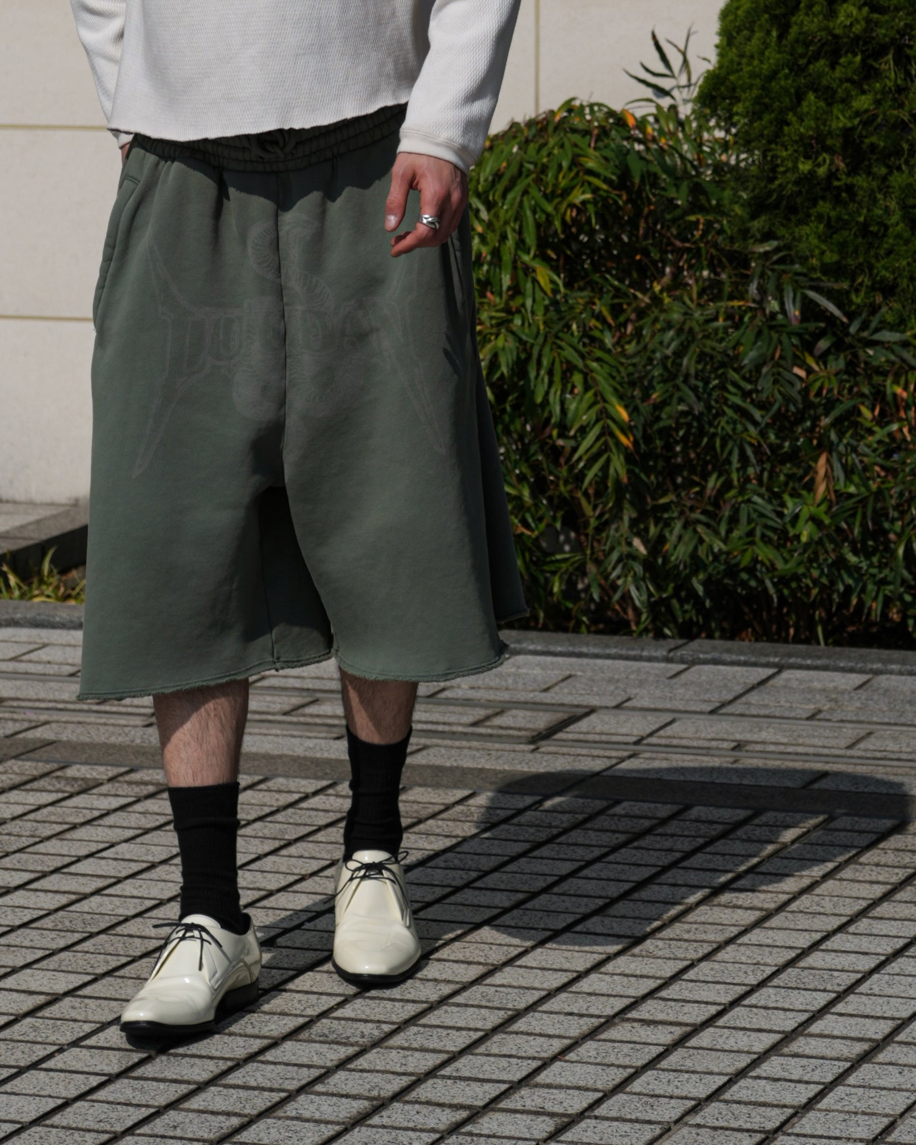 LU'U DAN / ZOKU SHORTS WASHED OUT MILITARY