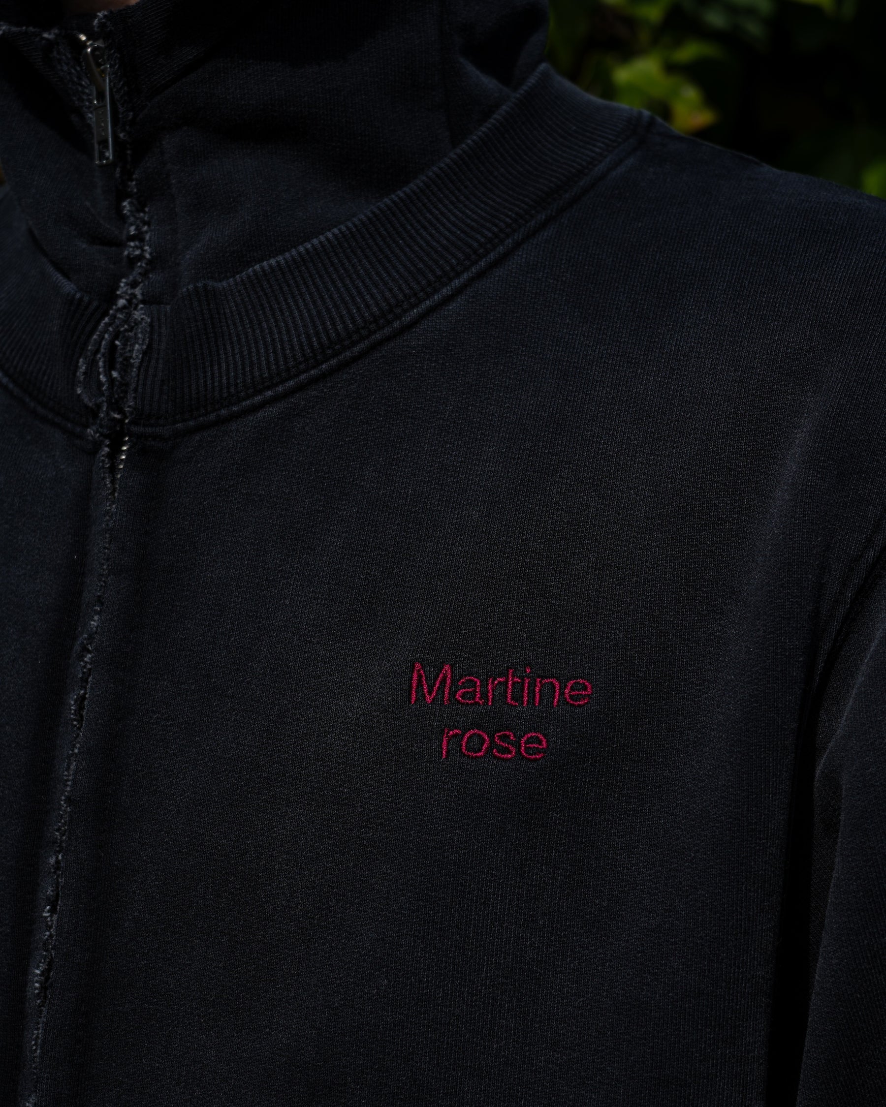 Martine Rose / HOODED ZIP CREW BLACK WASHED Martine Rose / HOODED ZIP CREW BLACK WASHED