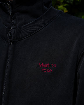 Martine Rose / HOODED ZIP CREW BLACK WASHED