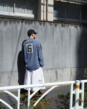 Martine Rose / LS POLO BLUE NAVY WASHED