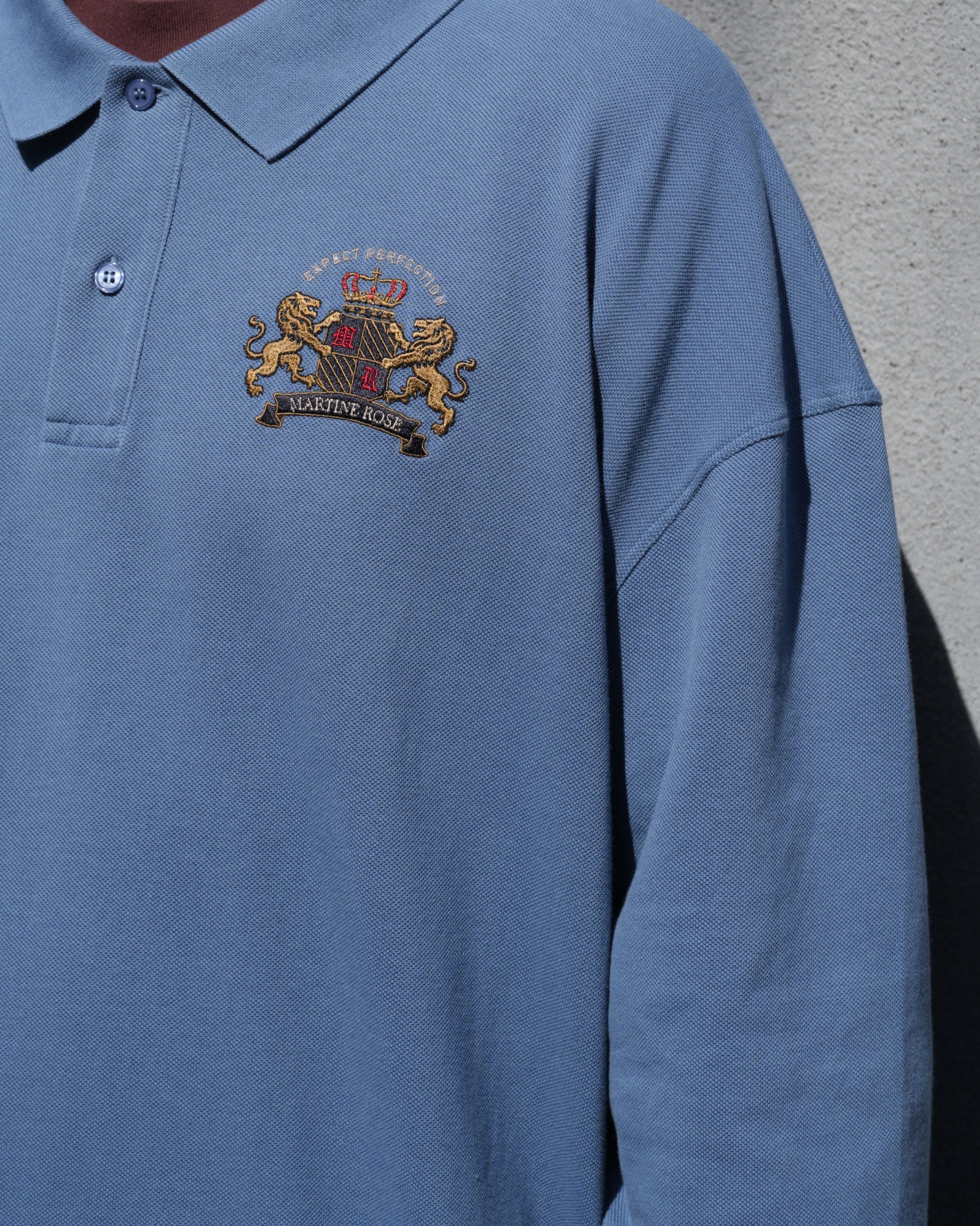 Last One Martine Rose / LS POLO BLUE NAVY WASHED