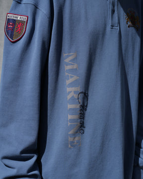 Martine Rose / LS POLO BLUE NAVY WASHED