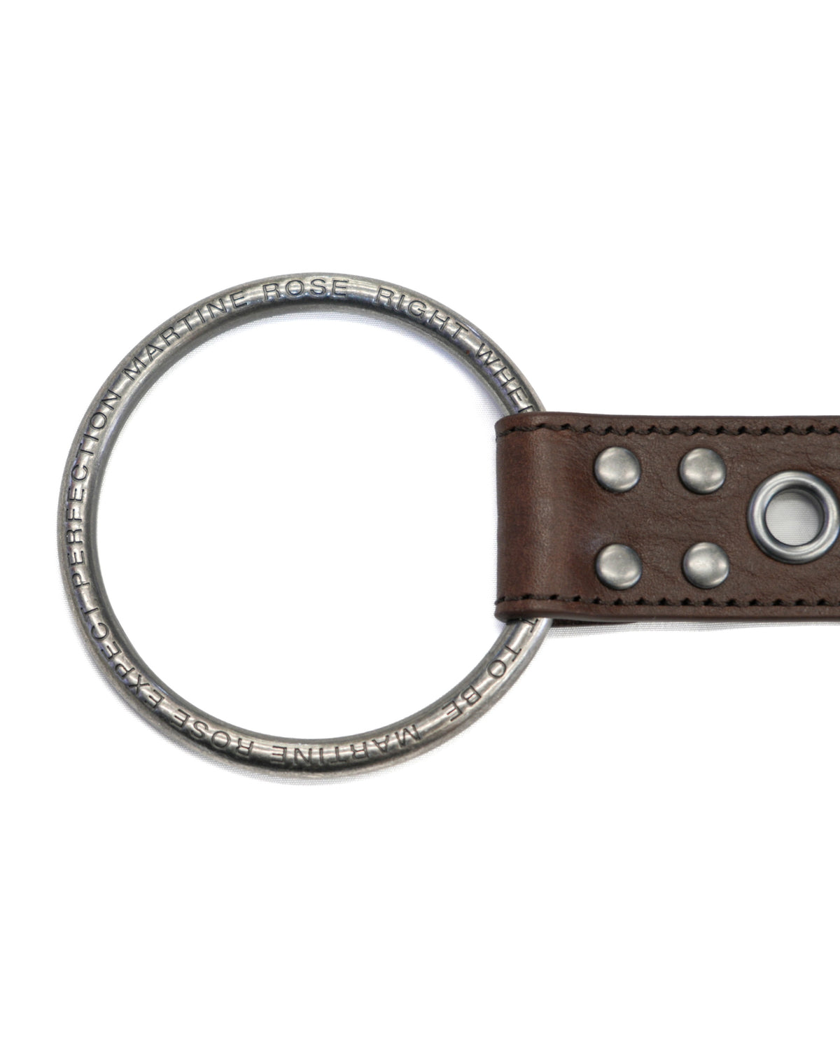 Martine Rose / STUDDED O RING KEYCHAIN BROWN