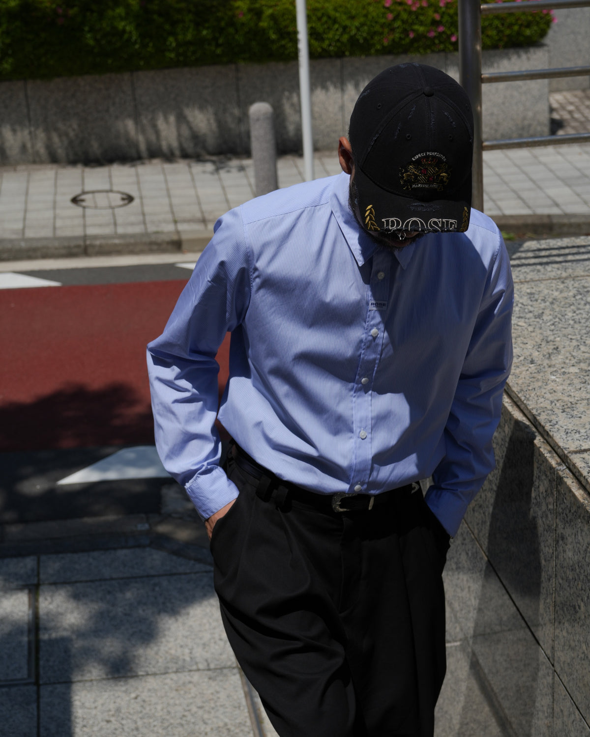 Martine Rose / CLASSIC SHIRT BLUE WHITE STRIPE