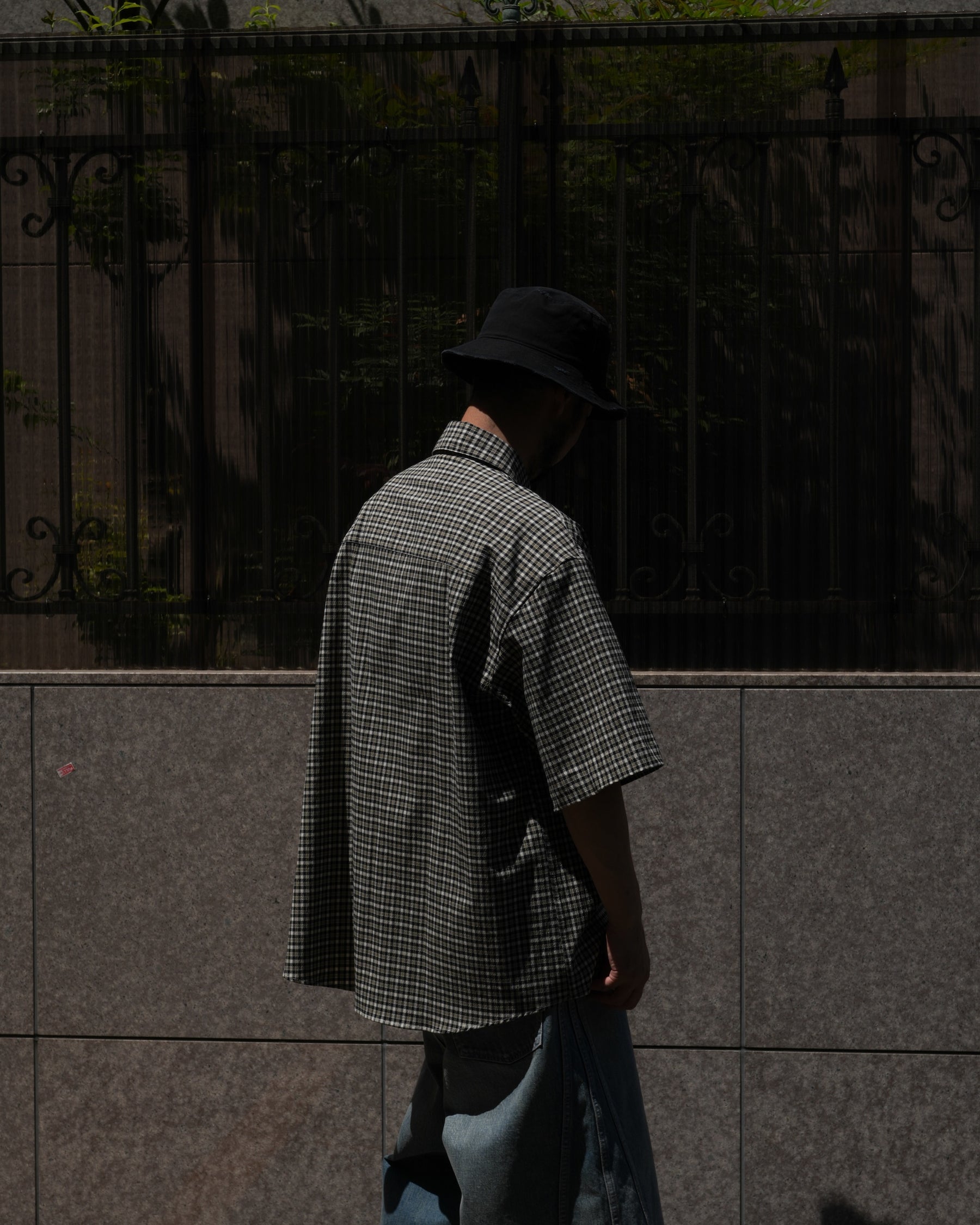 Martine Rose / SS BOXY WRAP SHIRT BLACK GREEN
