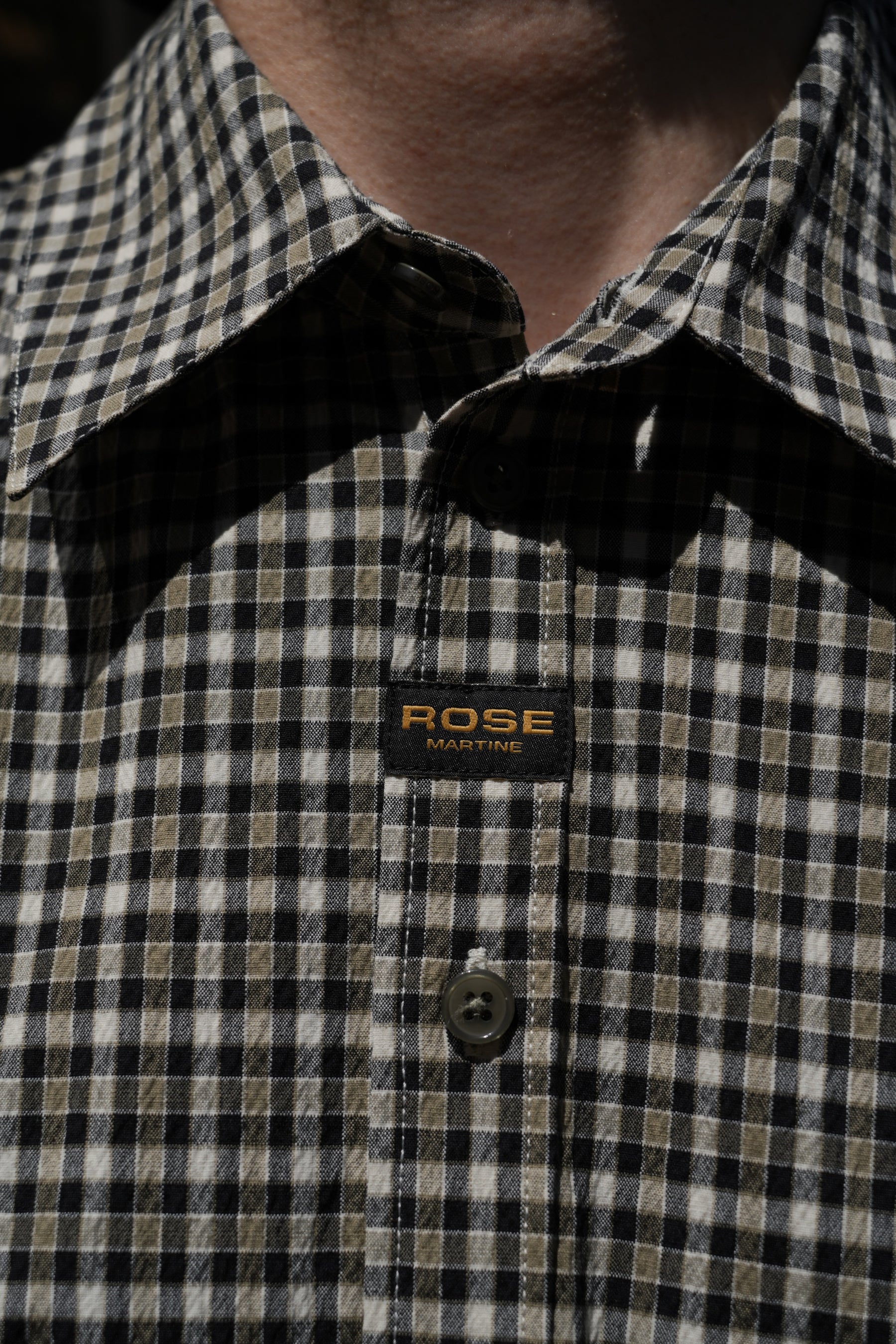 Martine Rose / SS BOXY WRAP SHIRT BLACK GREEN