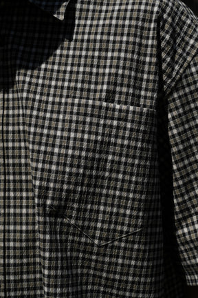 Martine Rose / SS BOXY WRAP SHIRT BLACK GREEN