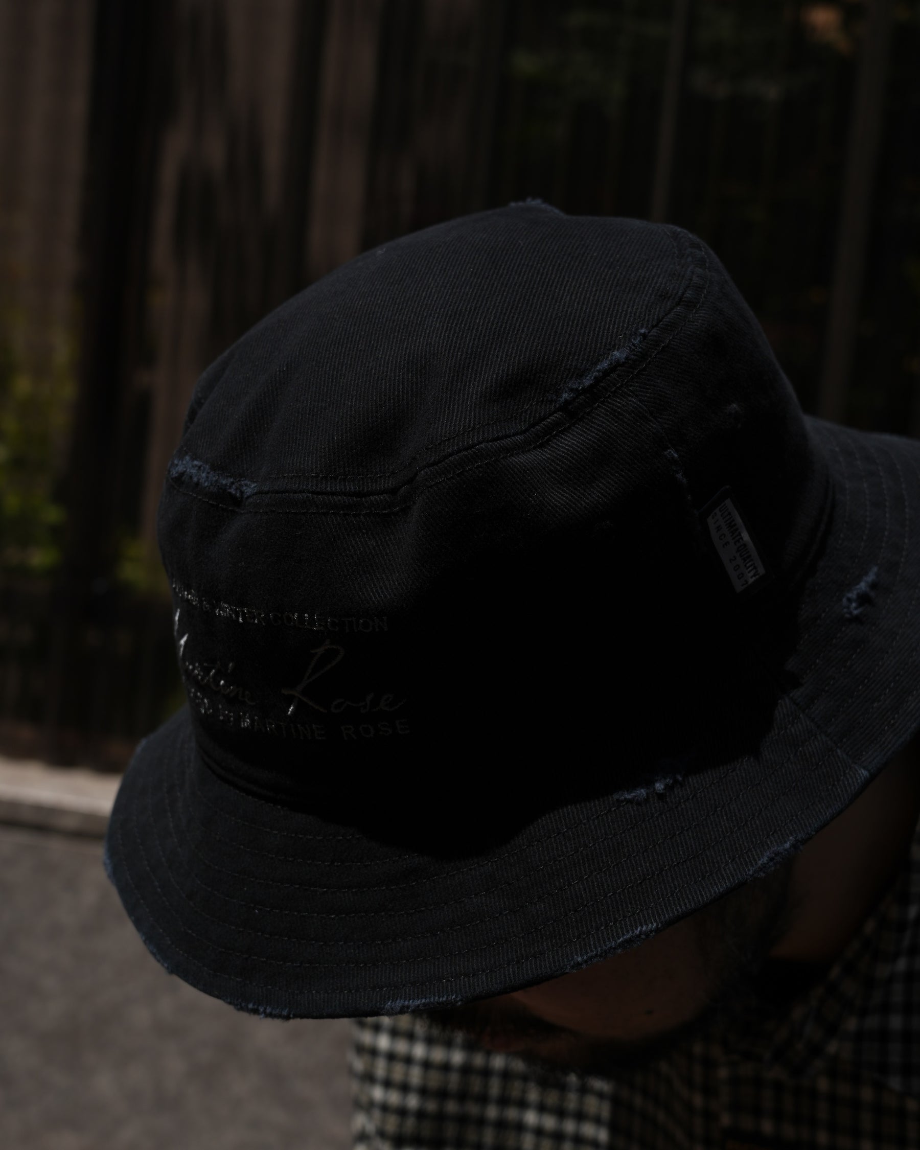 Martine Rose / SIGNATURE BUCKET HAT BLACK WASHED