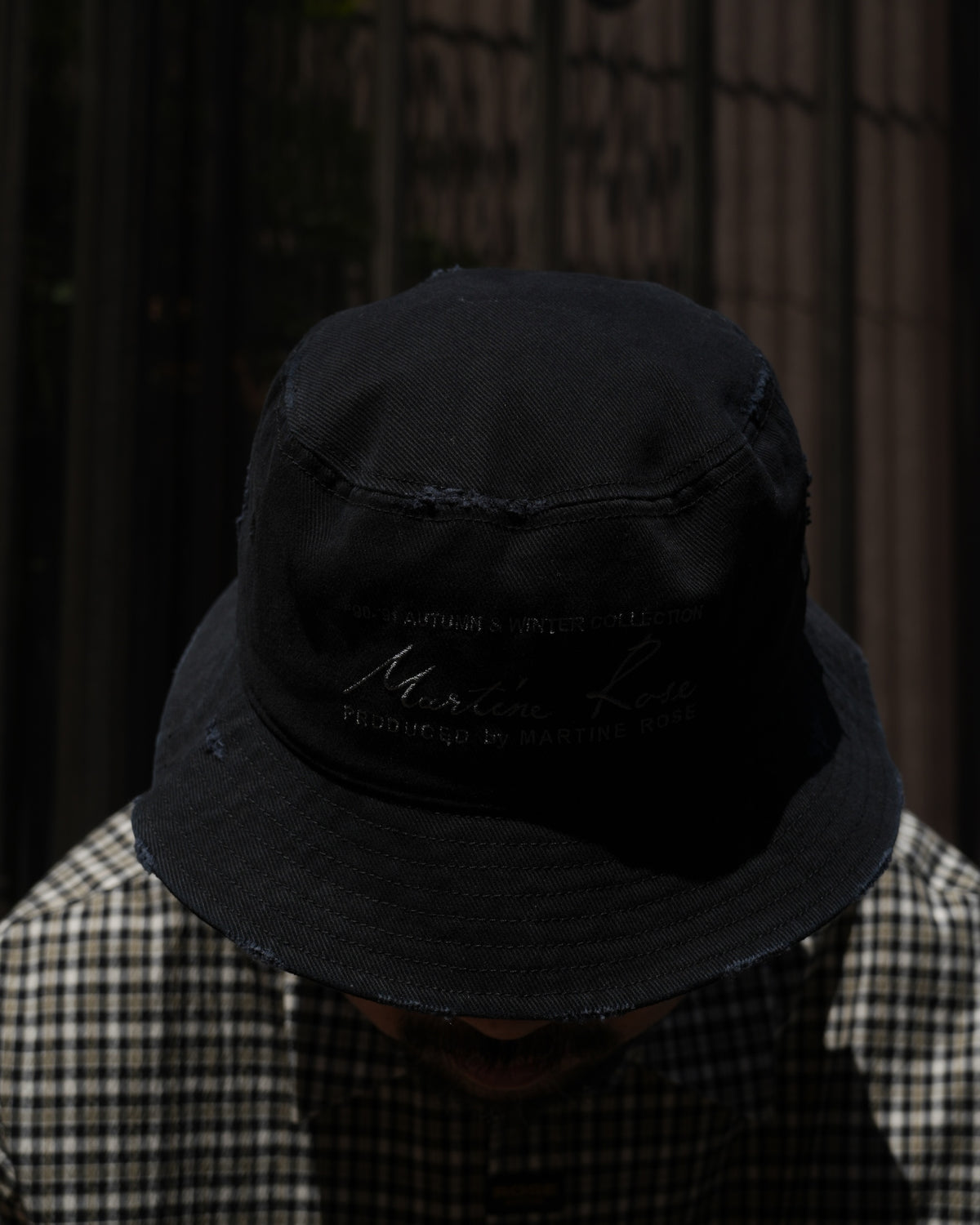 Martine Rose / SIGNATURE BUCKET HAT BLACK WASHED
