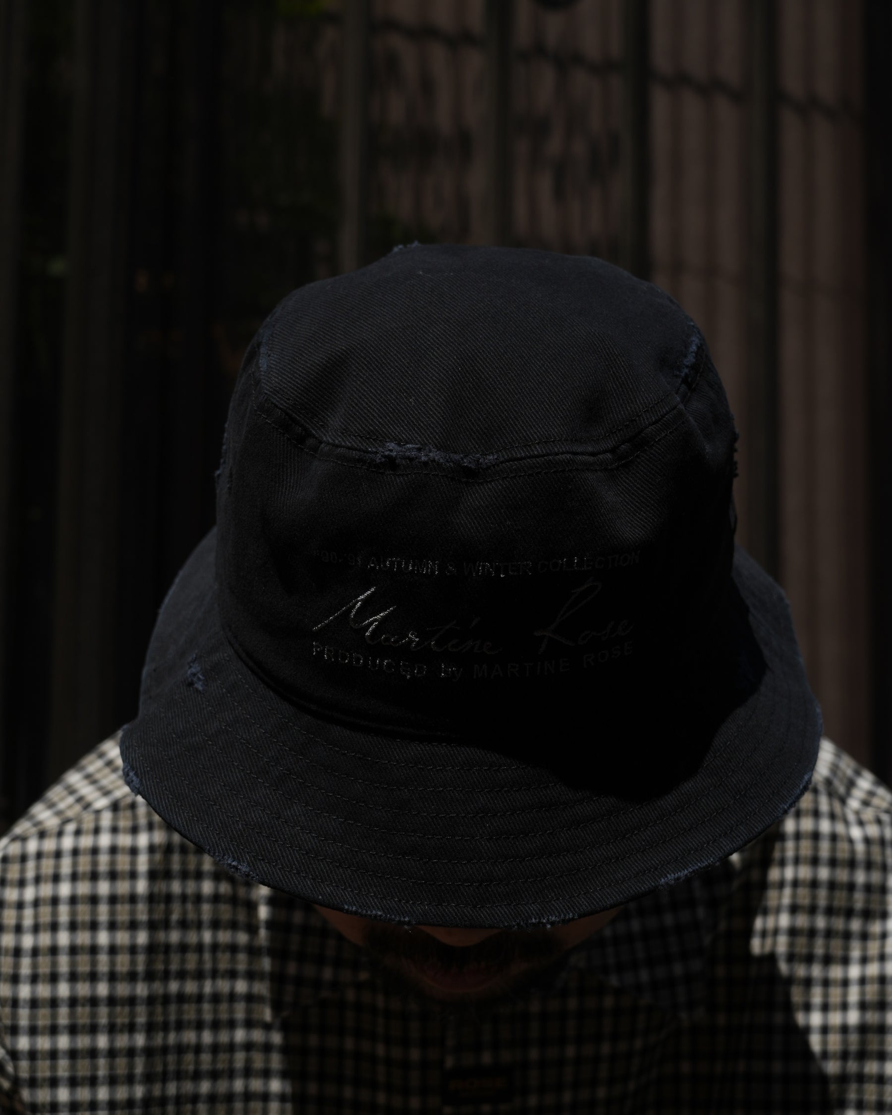 Martine Rose / SIGNATURE BUCKET HAT BLACK WASHED