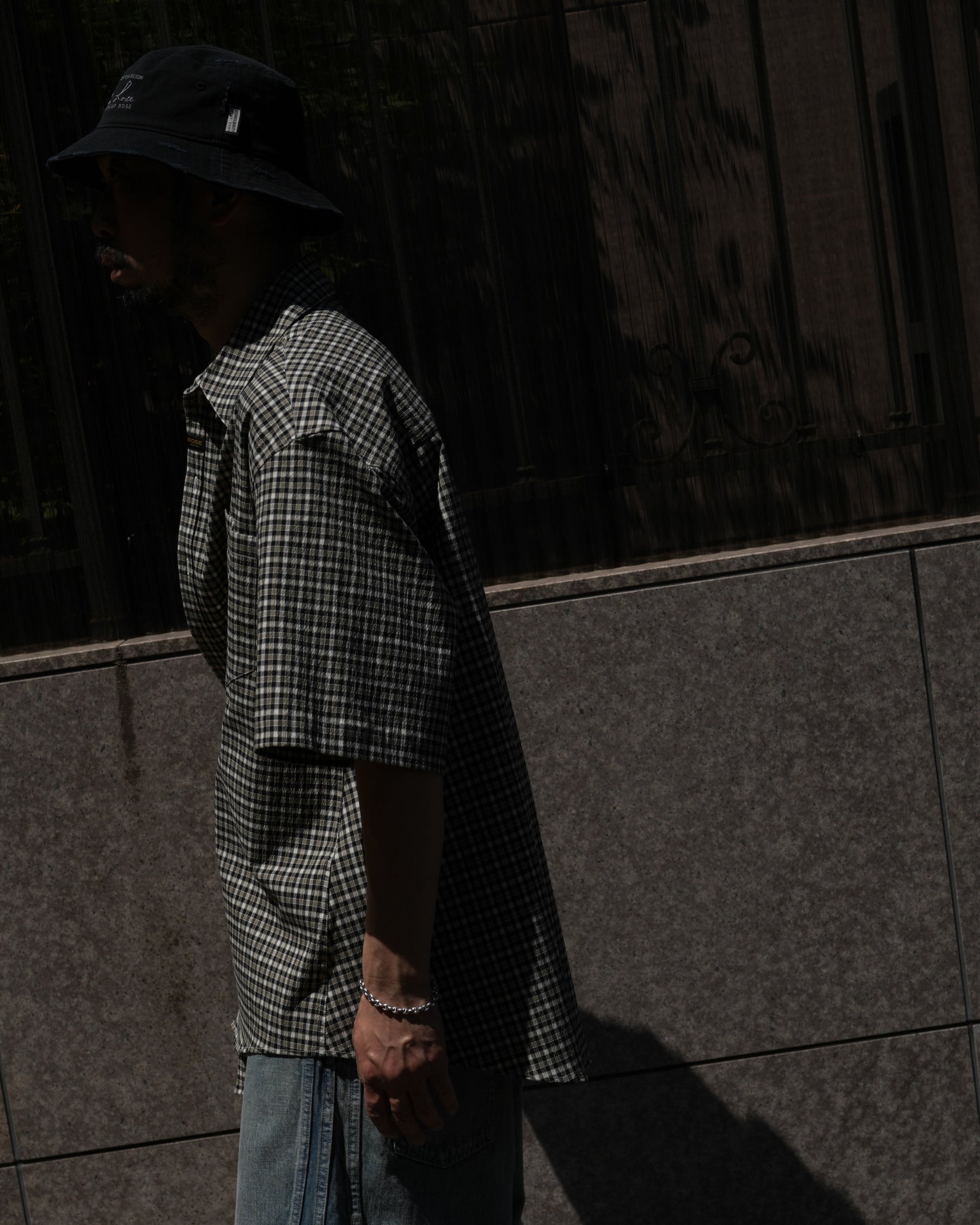 Martine Rose / SS BOXY WRAP SHIRT BLACK GREEN