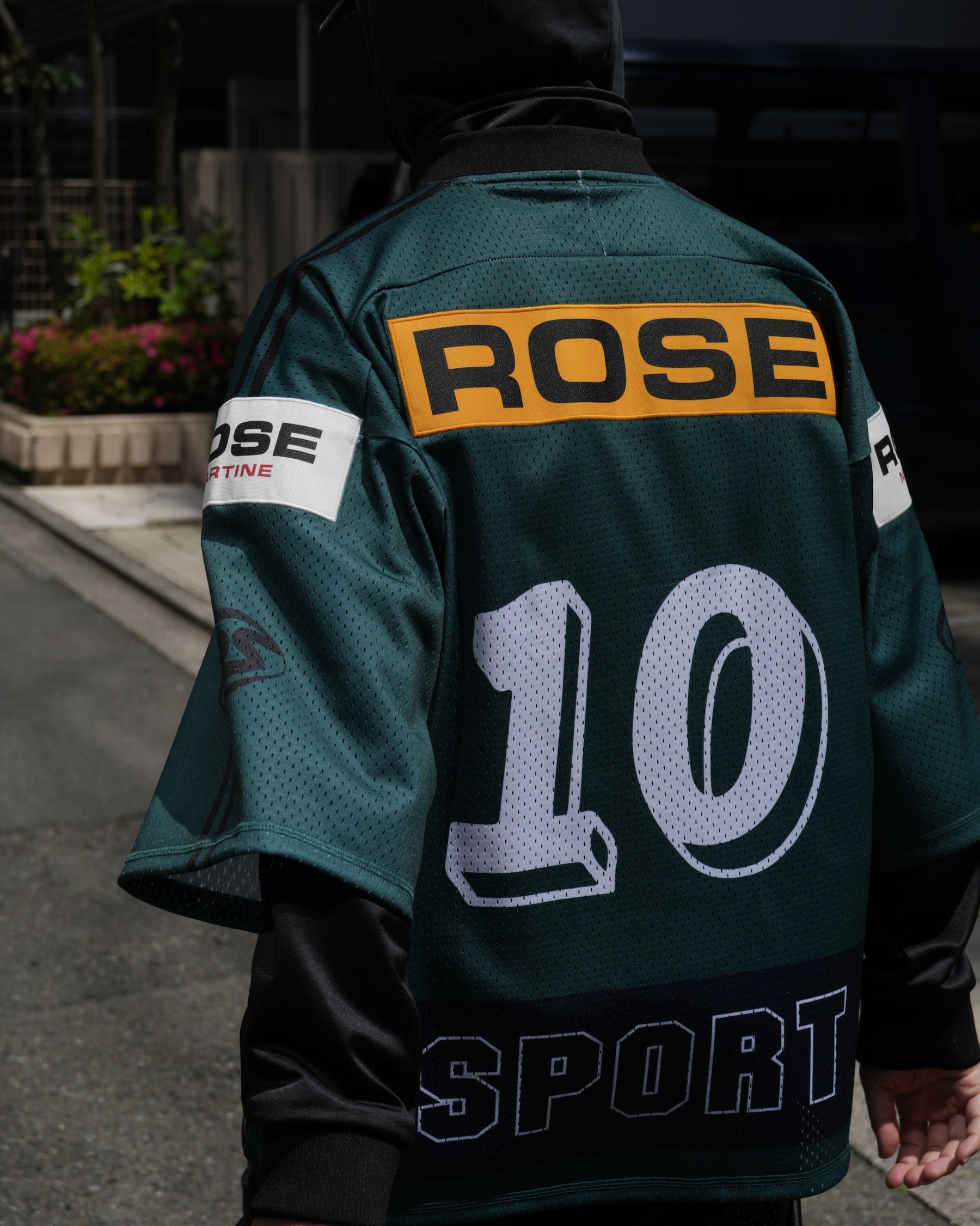Martine Rose / OVERSIZED HOCKEY TOP GREEN BLACK