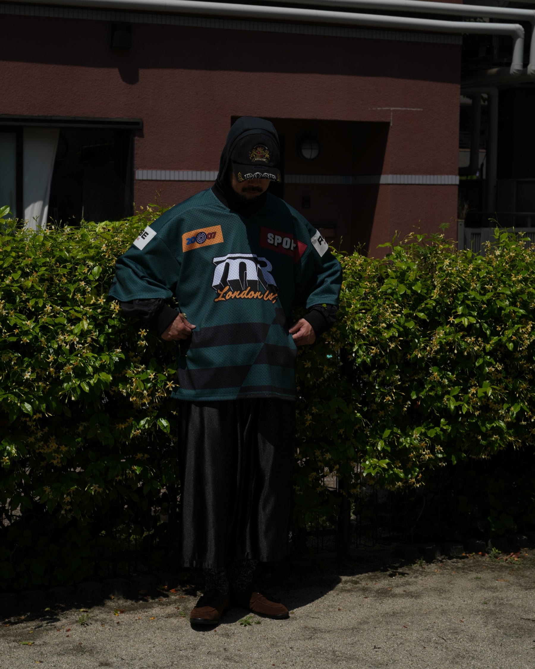 Martine Rose / OVERSIZED HOCKEY TOP GREEN BLACK