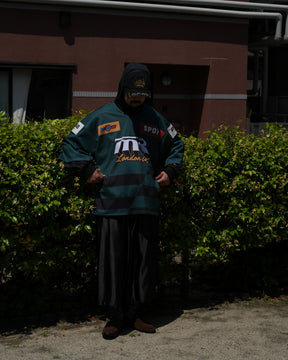Martine Rose / OVERSIZED HOCKEY TOP GREEN BLACK