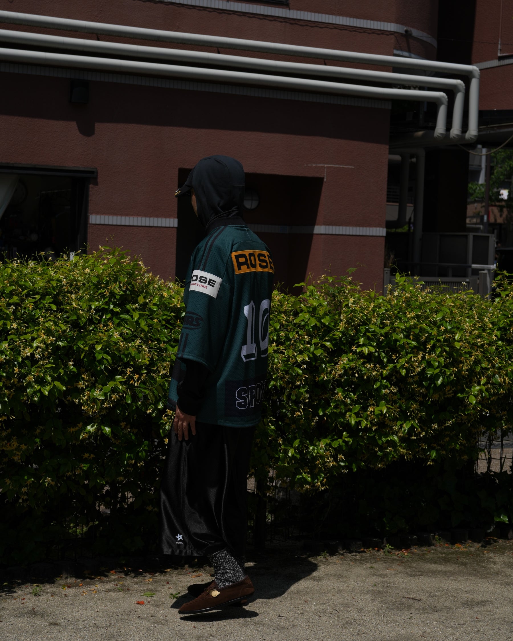 Martine Rose / OVERSIZED HOCKEY TOP GREEN BLACK