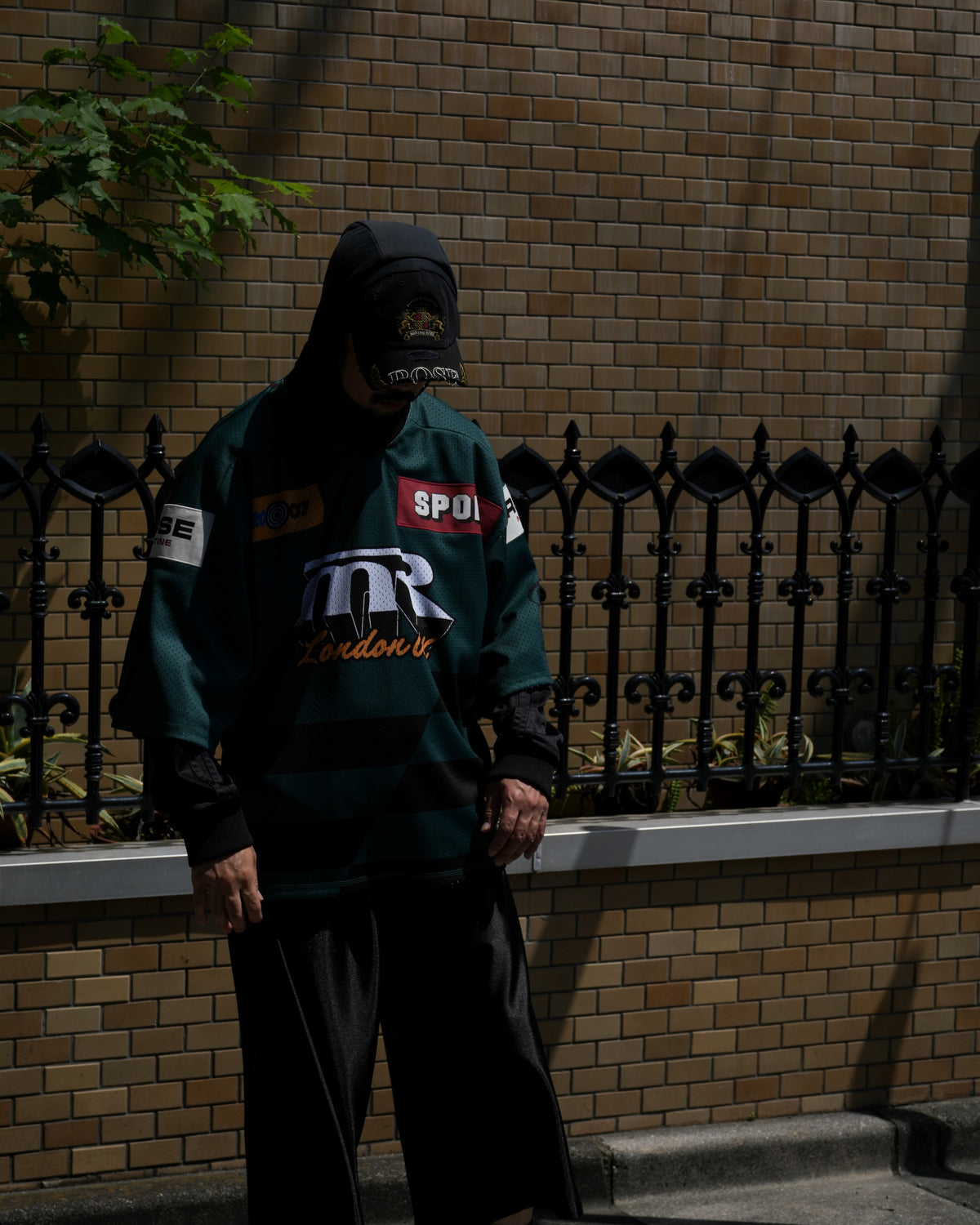 Martine Rose / OVERSIZED HOCKEY TOP GREEN BLACK
