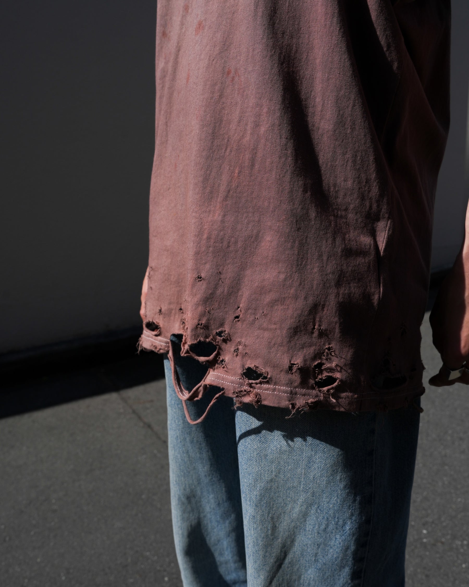TEPPEI FURUYAMA / HARD CRASH TANK-TOP BROWN
